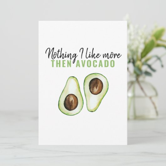 アボカドモダンラバーギフト用グリーンアボカド引用文 シーズンカード (スタンド正面)