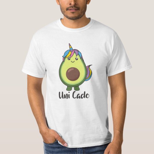 アボカドユニコーンおもしろいアボカドスユニコーン Tシャツ (正面)