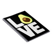 アボカドラブビーガン,かわいいアボカドラバーギフト ノートブック (右側)