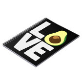 アボカドラブビーガン,かわいいアボカドラバーギフト ノートブック (左側)