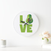 アボカドラブフードビーガンベジタリアンヘルシー ラージ壁時計 (ホーム)