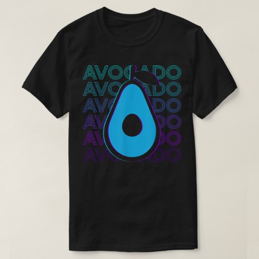 アボカドレトロアボカド Tシャツ (デザイン正面)