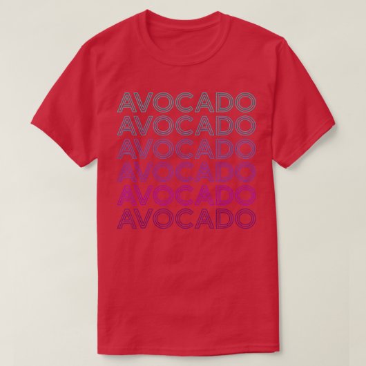 アボカドレトロ Tシャツ (デザイン正面)