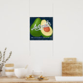 アボカドヴィンテージフルーツラベル野菜ポスター ポスター (キッチン)
