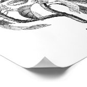 アボカドヴィンテージ植物学イラストレーション ポスター (角)