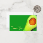 アボカド中毒の緑のかわいいアート ノートカード (正面/裏面インサイチュ)