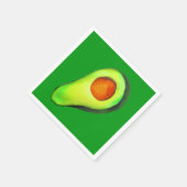 アボカド中毒グリーンかわいいアート スタンダードカクテルナプキン (角)