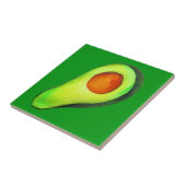 アボカド中毒グリーンかわいいアート タイル (側面)