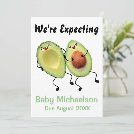 アボカド夫婦の妊娠発表 案内状 (スタンド正面)