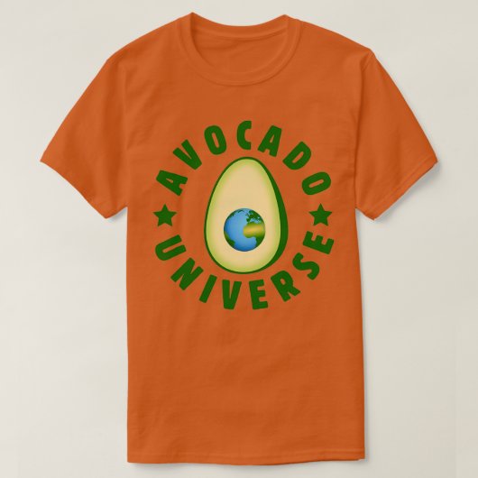 アボカド宇宙 Tシャツ (デザイン正面)