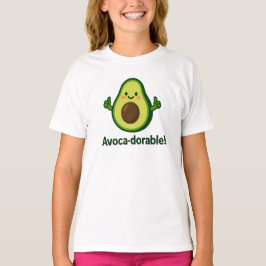 アボカド愛に溢れたかわいいグリーンアボカドデザイン Tシャツ