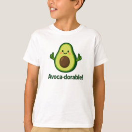 アボカド愛に溢れたグリーンアボカドデザイン Tシャツ