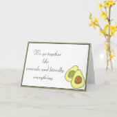 アボカド愛ブランクの中の挨拶状 カード (黄色い花)