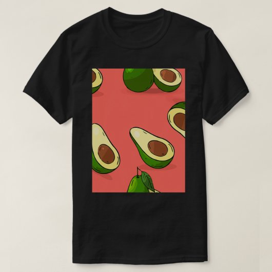 アボカド抽象芸術フルーツ Tシャツ (デザイン正面)