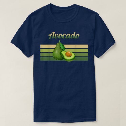 アボカド新鮮レトロビーガンベジタリアン植物ベースGi Tシャツ (デザイン正面)