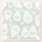 アボカド柄 ガラスコースター (裏面)