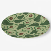 アボカド柄 ペーパープレート (アングル)