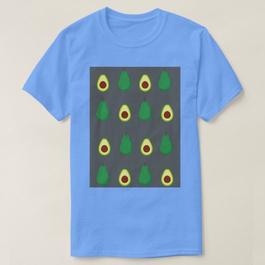 アボカド模様ダークグレー Tシャツ (デザイン正面)