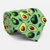 アボカド模様(緑カラフル黄) ネクタイ (ロール)