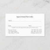 アボカド歯科モノグラム歯科アポイントメント 予約カード (裏面)