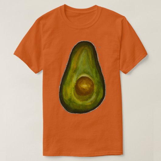 アボカド水彩 Tシャツ (デザイン正面)