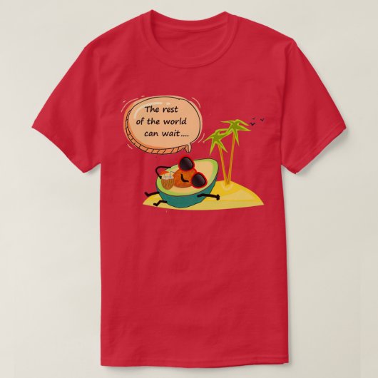 アボカド熱帯島 Tシャツ (デザイン正面)