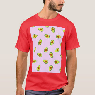 アボカド熱帯果実の夏のパターン Tシャツ