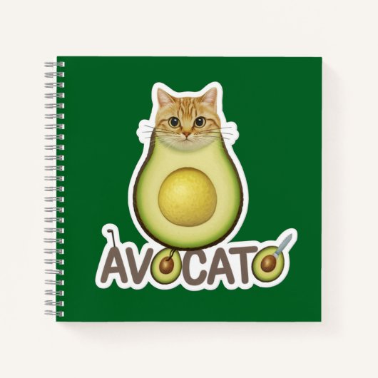 アボカド猫子猫 ノートブック (正面)