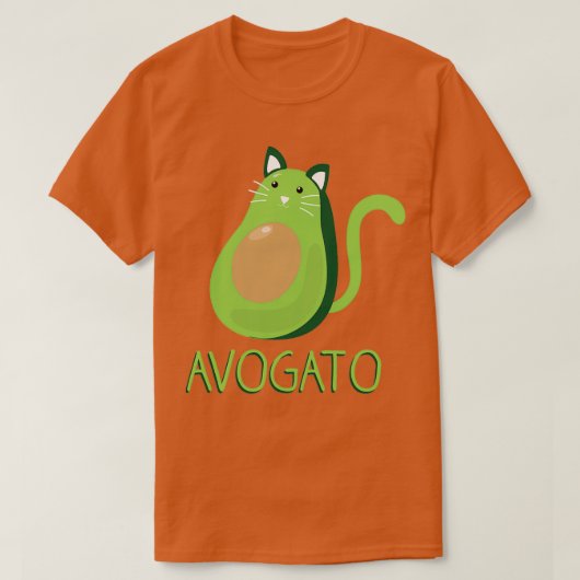アボカド猫2 Tシャツ (デザイン正面)