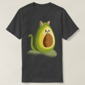 アボカド猫4 Tシャツ (デザイン正面)