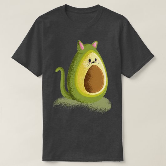 アボカド猫4 Tシャツ (デザイン正面)