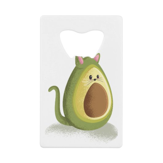 アボカド猫 クレジットカード栓抜き (正面)