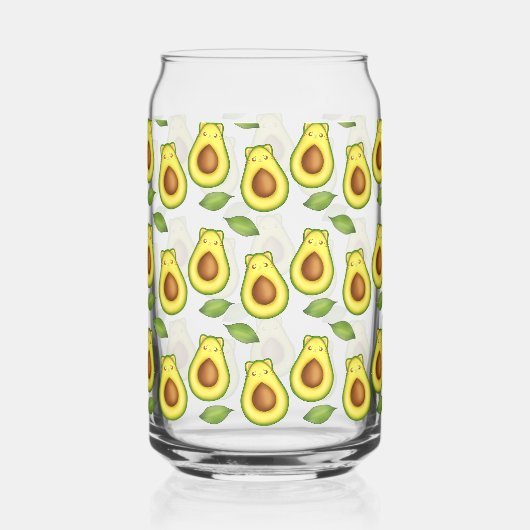 アボカド猫（緑） ガラス缶 (裏面)