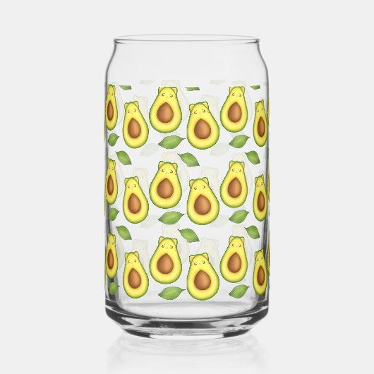 アボカド猫（緑） ガラス缶 (右)