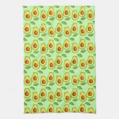 アボカド猫（緑） キッチンタオル (縦)