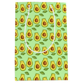 アボカド猫（緑） ミディアムペーパーバッグ