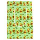 アボカド猫（緑） ミディアムペーパーバッグ (裏面)