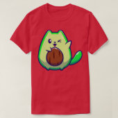 アボカド猫 Tシャツ (デザイン正面)
