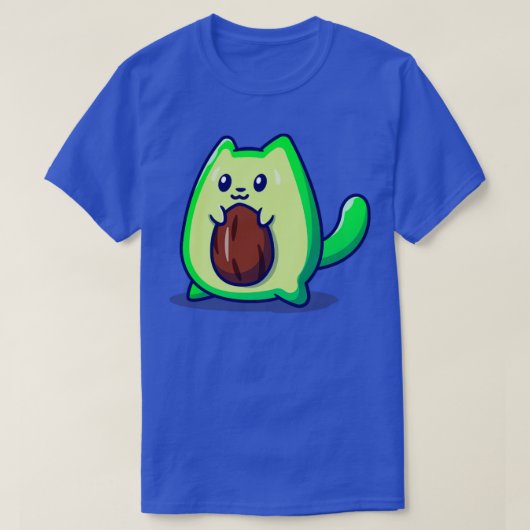 アボカド猫 Tシャツ (デザイン正面)