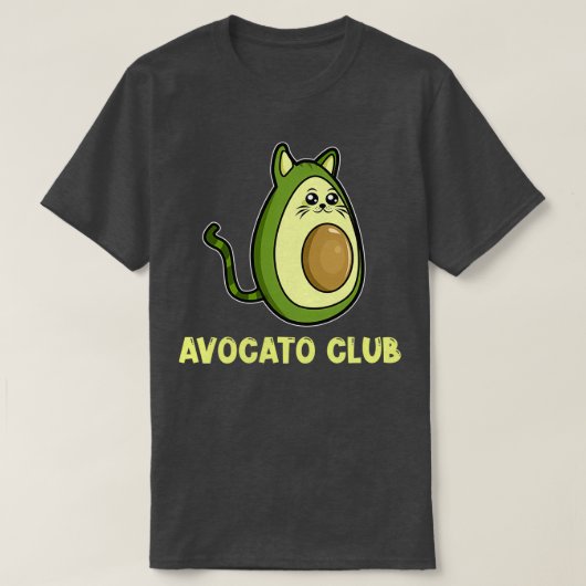 アボカド猫 Tシャツ (デザイン正面)