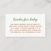 アボカド聖グアカモレ赤ちゃんシャワーブックリクエスト エンクロージャーカード (正面)