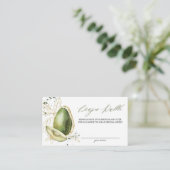 アボカド赤ちゃんシャワーおむつラッフルカード 名刺 (スタンド正面)