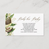 アボカド赤ちゃんシャワーブックベビーカード 名刺 (正面)