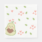 アボカド赤ちゃんシャワー、ベビーガール、かわいいアボカド スタンダードランチョンナプキン (正面)