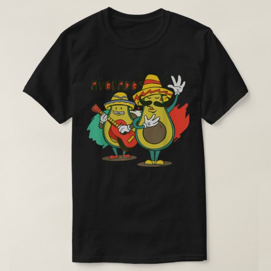 アボカド遊スのギター Tシャツ (デザイン正面)