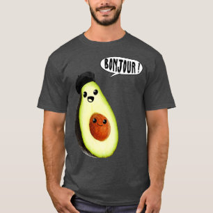 アボカド顔ボンジュール Tシャツ