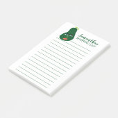 アボカド食料品店リストの食事計画 ポストイット (アングル)