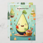 アボカド1周年記念誕生日カード シーズンカード (正面/裏面)