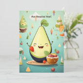 アボカド1周年記念誕生日カード シーズンカード (スタンド正面)