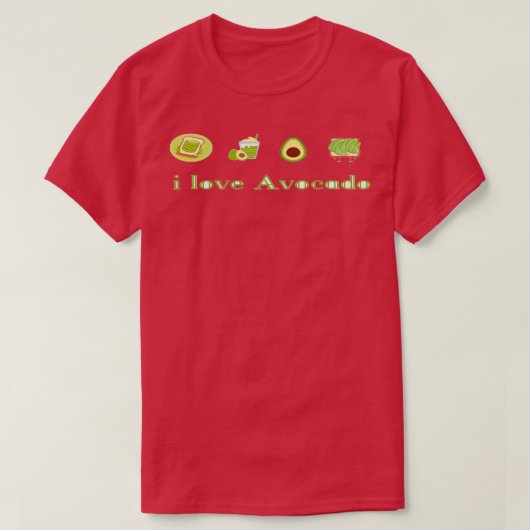 アボカド8が大好き Tシャツ (デザイン正面)